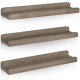 Emfogo Wall Shelves with Ledge 16.9 inch Wood Picture Shelf Rustic Floating Shelves Set of 3 for Storage and Display Rustic Brown Emfogo Wall Shelves with Ledge 16.9 inch Wood Picture Shelf Rustic Floating Shelves Set of 3 for Storage and Display Rustic Brown
