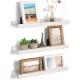 Emfogo Wall Shelves with Ledge 16.9 inch Wood Picture Shelf Rustic Floating Shelves Set of 3 for Storage and Display Rustic Brown Emfogo Wall Shelves with Ledge 16.9 inch Wood Picture Shelf Rustic Floating Shelves Set of 3 for Storage and Display Rustic Brown