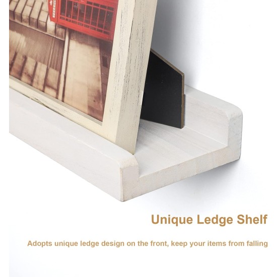 Emfogo Wall Shelves with Ledge 16.9 inch Wood Picture Shelf Rustic Floating Shelves Set of 3 for Storage and Display Rustic Brown Emfogo Wall Shelves with Ledge 16.9 inch Wood Picture Shelf Rustic Floating Shelves Set of 3 for Storage and Display Rustic Brown