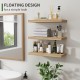 Floating Shelves, 17 Inch Wall Shelf Set of 3, Rustic Wood Shelves for Wall Storage, Wall Mounted Wooden Display Shelf for Bathroom Bedroom Kitchen Garage, Carbonized Black Floating Shelves, 17 Inch Wall Shelf Set of 3, Rustic Wood Shelves for Wall Storage, Wall Mounted Wooden Display Shelf for Bathroom Bedroom Kitchen Garage, Carbonized Black