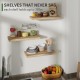Floating Shelves, 17 Inch Wall Shelf Set of 3, Rustic Wood Shelves for Wall Storage, Wall Mounted Wooden Display Shelf for Bathroom Bedroom Kitchen Garage, Carbonized Black Floating Shelves, 17 Inch Wall Shelf Set of 3, Rustic Wood Shelves for Wall Storage, Wall Mounted Wooden Display Shelf for Bathroom Bedroom Kitchen Garage, Carbonized Black