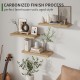 Floating Shelves, 17 Inch Wall Shelf Set of 3, Rustic Wood Shelves for Wall Storage, Wall Mounted Wooden Display Shelf for Bathroom Bedroom Kitchen Garage, Carbonized Black Floating Shelves, 17 Inch Wall Shelf Set of 3, Rustic Wood Shelves for Wall Storage, Wall Mounted Wooden Display Shelf for Bathroom Bedroom Kitchen Garage, Carbonized Black