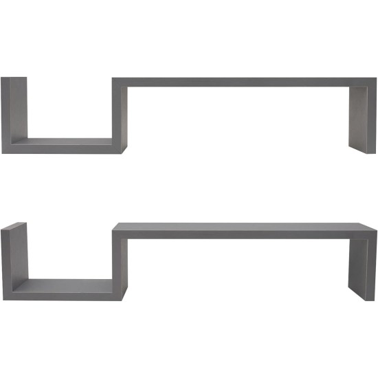 Gatton Design Floating Shelves | Grey | Wall Mounted S Shape Design | Shelves for Wall | Wall Shelves for Bedroom, Living Room, Bathroom & Kitchen | Floating Shelf | Preassembled Decor Wall Shelf Gatton Design Floating Shelves | Grey | Wall Mounted S Shape Design | Shelves for Wall | Wall Shelves for Bedroom, Living Room, Bathroom & Kitchen | Floating Shelf | Preassembled Decor Wall Shelf