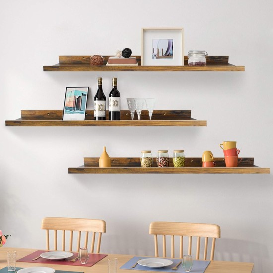 Giftgarden 47 Inch Long Floating Shelves for Wall, Rustic Picture Ledge Large Shelf for Living Room Bedroom Bathroom Kitchen, Set of 3 Different Sizes Giftgarden 47 Inch Long Floating Shelves for Wall, Rustic Picture Ledge Large Shelf for Living Room Bedroom Bathroom Kitchen, Set of 3 Different Sizes