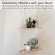 Hanging Shelves for Wall [Set of 2 w/ Hooks] Floating Shelves, Macrame Rope Triangle Shelf, Natural Light Reclaimed Wood, Farmhouse Rustic Modern Plant Aesthetic, Boho Dorm Living Room Bedroom Decor