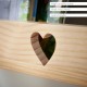 Haus Projekt Wall Shelf, (2 Pack Pine) Children’s Heart Floating Bookshelf Organiser, Nursery Decor, Wall Mounted Wooden Storage Solution, Shelves for Kids Playroom, Shelving Unit, 50x10x16cm