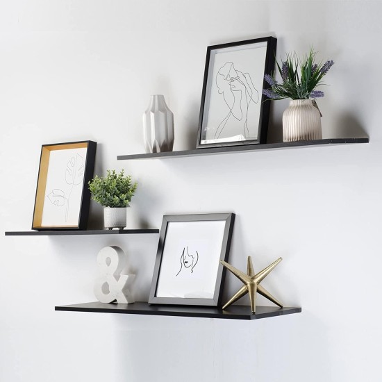 Home gallery floating shelf 80x20 black Home gallery floating shelf 80x20 black