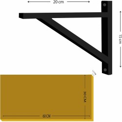 Home gallery wall shelf 60x32 cm white