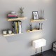 OROPY Floating Shelves Wall Mounted Set of 2, Pine Wood Wall Shelf Decorative Hanging Display Rack for Bedroom, Living Room, Kitchen, Bathroom - Grey OROPY Floating Shelves Wall Mounted Set of 2, Pine Wood Wall Shelf Decorative Hanging Display Rack for Bedroom, Living Room, Kitchen, Bathroom - Grey