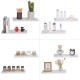 OROPY Floating Shelves Wall Mounted Set of 2, Pine Wood Wall Shelf Decorative Hanging Display Rack for Bedroom, Living Room, Kitchen, Bathroom - Grey OROPY Floating Shelves Wall Mounted Set of 2, Pine Wood Wall Shelf Decorative Hanging Display Rack for Bedroom, Living Room, Kitchen, Bathroom - Grey
