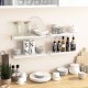 OROPY Floating Shelves Wall Mounted Set of 2, Pine Wood Wall Shelf Decorative Hanging Display Rack for Bedroom, Living Room, Kitchen, Bathroom - Grey OROPY Floating Shelves Wall Mounted Set of 2, Pine Wood Wall Shelf Decorative Hanging Display Rack for Bedroom, Living Room, Kitchen, Bathroom - Grey