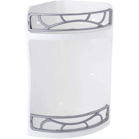 Plastic Corner Bath Organizer with 3 Shelves - Grey Plastic Corner Bath Organizer with 3 Shelves - Grey