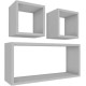 Wall-mounted decorative shelves, wooden wall-mounted shelves suitable for kitchen, kitchen drawer and bedroom, easy to install, home decor products (3 pieces) (white) Wall-mounted decorative shelves, wooden wall-mounted shelves suitable for kitchen, kitchen drawer and bedroom, easy to install, home decor products (3 pieces) (white)