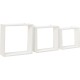 Wood 3 Cubic Wall Shelves - White