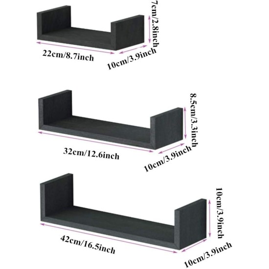 Wood Wall Hanging Wall Decor Shelves Wall Mount Kitchen Living Room Bathroom Bedroom Easy Installation Home Decor Products (White, Letter U 3pcs) Wood Wall Hanging Wall Decor Shelves Wall Mount Kitchen Living Room Bathroom Bedroom Easy Installation Home Decor Products (White, Letter U 3pcs)