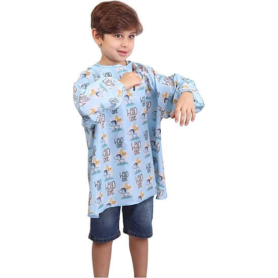 Long sleeve kids art smock - waterproof fabric high quality