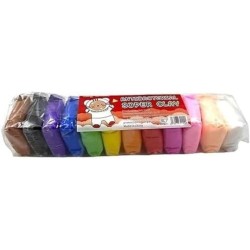 Non- Toxic 12 Different Color Fluffy Foam Clay With 3 Tools