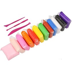 Soft Clay Toys Creative Colorful Super Light Clay Toy Set Fun Clay Toys Kids Educational Toy for DIY Stress Relief (Foam Clay Set of 12 Different Colors)