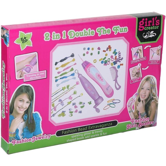 Double The Fun 2 in 1 Fashion Jewelry Toy for Girls, Multi Color Double The Fun 2 in 1 Fashion Jewelry Toy for Girls, Multi Color
