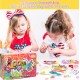 Elastic Bands for Bracelets Kit with Hooks, 1200 Pieces DIY Bracelet Kit for Girls, Beads for Children's Bracelets, Colourful Elastic Bracelet Loom Bands Kit for Jewellery Making – Mix Elastic Bands for Bracelets Kit with Hooks, 1200 Pieces DIY Bracelet Kit for Girls, Beads for Children's Bracelets, Colourful Elastic Bracelet Loom Bands Kit for Jewellery Making – Mix