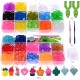 GOLDGE 1200+ PCS Rubber Elastic Bracelets, Loom Kit Elastic Bracelets Ecological Rubber with Storage Box for Birthday Gift Party Toys Children Over 6 Years