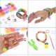 GOLDGE 1200+ PCS Rubber Elastic Bracelets, Loom Kit Elastic Bracelets Ecological Rubber with Storage Box for Birthday Gift Party Toys Children Over 6 Years