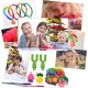 GOLDGE 1200+ PCS Rubber Elastic Bracelets, Loom Kit Elastic Bracelets Ecological Rubber with Storage Box for Birthday Gift Party Toys Children Over 6 Years