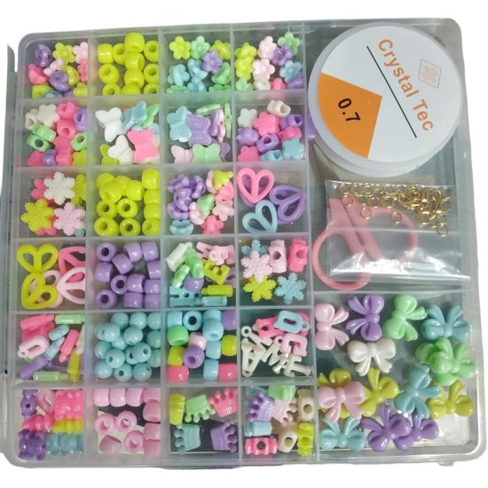 Girls Beads Toy In Cute Flowers, Hearts, And Other Forms 24 Shapes plus one Your Favorite Bracelet Girls Beads Toy In Cute Flowers, Hearts, And Other Forms 24 Shapes plus one Your Favorite Bracelet