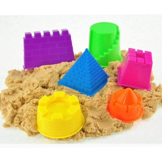 KAVID Crazy Sand | Clay for Kids to Play | Sand Clay - 500 gm Green Sand with 5 Moulds KAVID Crazy Sand | Clay for Kids to Play | Sand Clay - 500 gm Green Sand with 5 Moulds