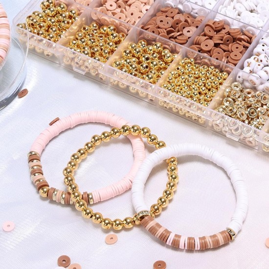LFLIUN Bracelet Making Kit Friendship Gold Beads Clay Beads Jewelry&Bracelet Making Kit Charm Bracelet Maker Set with Letter Beaded Kit Birthday Gift LFLIUN Bracelet Making Kit Friendship Gold Beads Clay Beads Jewelry&Bracelet Making Kit Charm Bracelet Maker Set with Letter Beaded Kit Birthday Gift