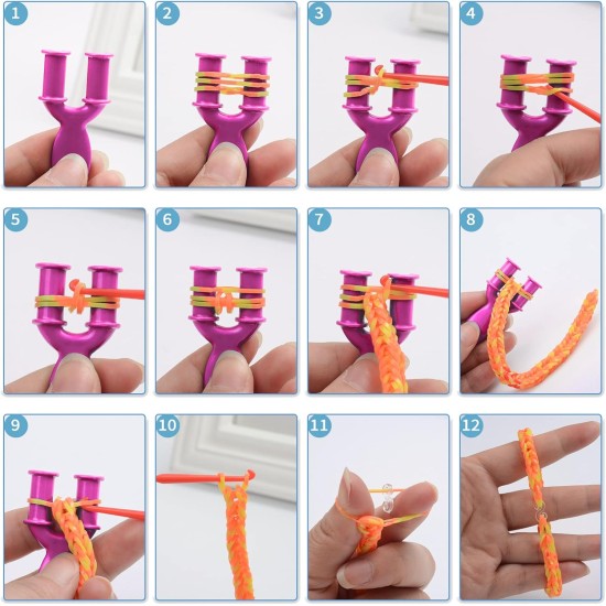 Mlife 600+ Loom Bands Set, Loops Rubber, Colourful Rubber Bands Kit for Bracelets, DIY Elastic Band Craft Box for DIY Children's Bracelets Necklace, Bracelet Making Kit for Beginners, Boys and Girls, Mlife 600+ Loom Bands Set, Loops Rubber, Colourful Rubber Bands Kit for Bracelets, DIY Elastic Band Craft Box for DIY Children's Bracelets Necklace, Bracelet Making Kit for Beginners, Boys and Girls,