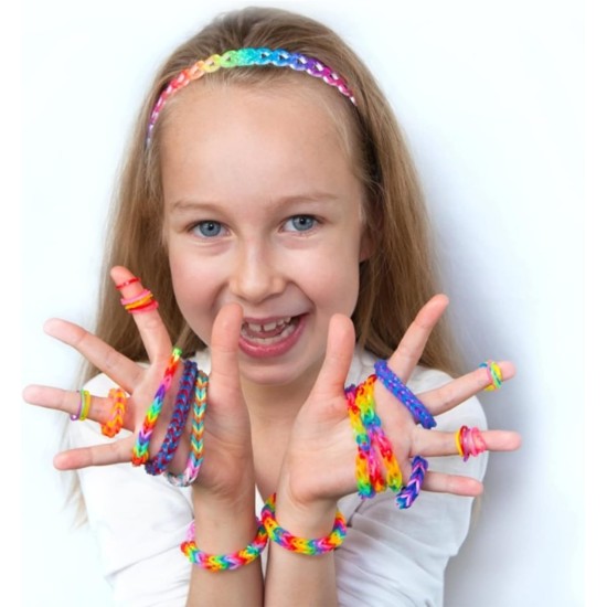 Mlife 600+ Loom Bands Set, Loops Rubber, Colourful Rubber Bands Kit for Bracelets, DIY Elastic Band Craft Box for DIY Children's Bracelets Necklace, Bracelet Making Kit for Beginners, Boys and Girls, Mlife 600+ Loom Bands Set, Loops Rubber, Colourful Rubber Bands Kit for Bracelets, DIY Elastic Band Craft Box for DIY Children's Bracelets Necklace, Bracelet Making Kit for Beginners, Boys and Girls,