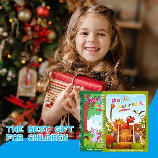 OSDUE Magic Water Drawing Book for Children (2 Styles), Coloring Book Education Drawing Toy, Adventures to Coloring Water Book with Magic Pen, Gifts for Children OSDUE Magic Water Drawing Book for Children (2 Styles), Coloring Book Education Drawing Toy, Adventures to Coloring Water Book with Magic Pen, Gifts for Children