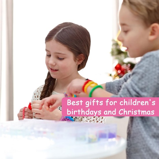 Rubber Band Bracelet Kit, TERRIFI Box Rubber Loom Bands Girl Gift for Children, Elastic Band for Weaving Lacing Bracelet, Kids Art Crafts Bracelet Making Set with Hooks & Charms (600 PCS) Rubber Band Bracelet Kit, TERRIFI Box Rubber Loom Bands Girl Gift for Children, Elastic Band for Weaving Lacing Bracelet, Kids Art Crafts Bracelet Making Set with Hooks & Charms (600 PCS)