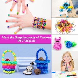 camelize 600 PCS Loom Bands for Starter kit,Rubber Loom Band Refill,Colorful Loom Twist Bands Kit,DIY Friendship Bracelet Making Kit for Kids Party, Birthday Gift
