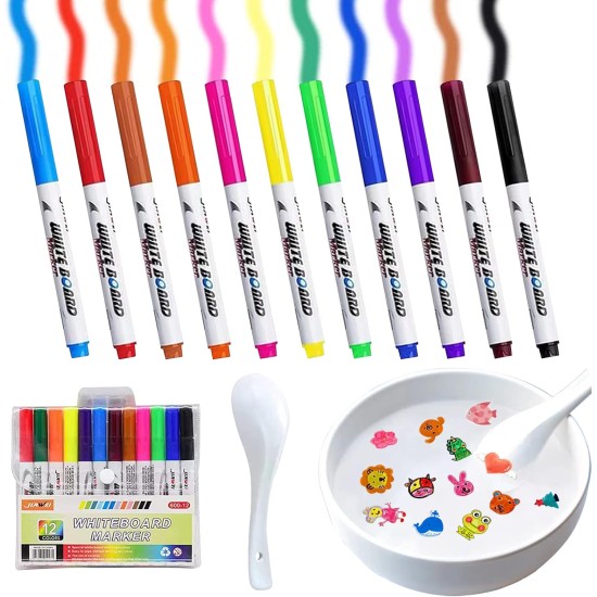 12 Pcs Magical Water Painting Pen, Magical Floating Ink Pen, A Watercolor Pen That Can Float in The Water, Magic Doodle Drawing Floating Marker Pens Toys Gifts for 3-12 Year Old Boys Girls Toddlers 12 Pcs Magical Water Painting Pen, Magical Floating Ink Pen, A Watercolor Pen That Can Float in The Water, Magic Doodle Drawing Floating Marker Pens Toys Gifts for 3-12 Year Old Boys Girls Toddlers