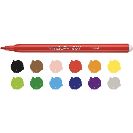 Carioca super washable fine nib color markers - set of 12 Carioca super washable fine nib color markers - set of 12