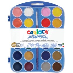Carioca watercolor plastic case 24pcs 30 mm