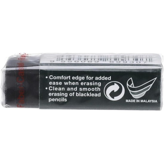 FaBER-CaSTELL 188930 Eraser, Pack of 4, Small - Black FaBER-CaSTELL 188930 Eraser, Pack of 4, Small - Black