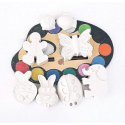 Generic Gypsem set 8 pieces for coloring with color paller for unisex kids