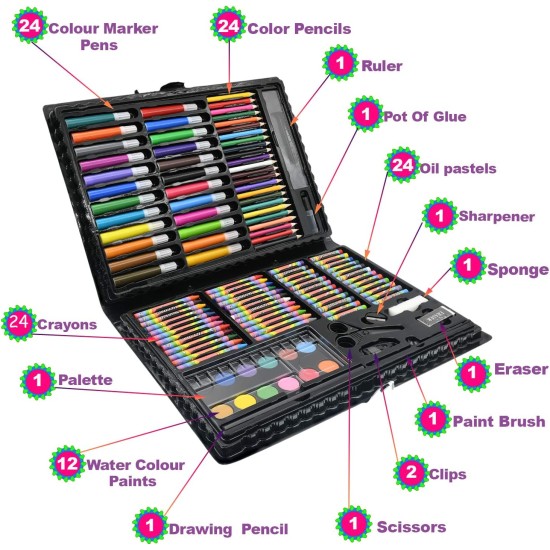 NIMU 120 Piece Deluxe Art Set, Art Supplies for Drawing, Painting and More, Kid Crafting Supplies Great for Teenage 4 5 6 7 8 9 10 11 12 13 years Prime