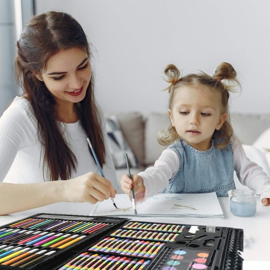 NIMU 120 Piece Deluxe Art Set, Art Supplies for Drawing, Painting and More, Kid Crafting Supplies Great for Teenage 4 5 6 7 8 9 10 11 12 13 years Prime
