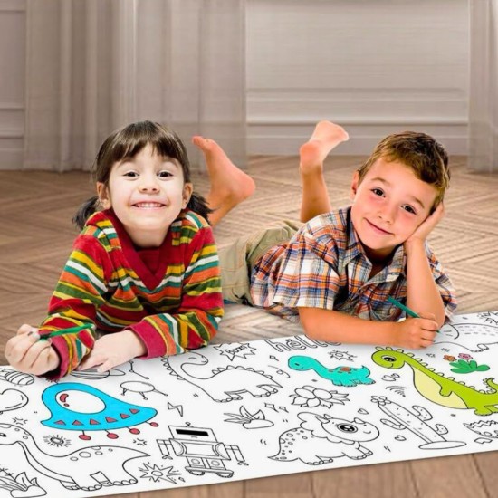 Protect Your Wall With Children's Drawing Paper Roll, Coloring for Kids, 30 x 300cm Large Coloring Poster for Toddlers, DIY Painting Ideal Gift for Class Home Birthday Party Protect Your Wall With Children's Drawing Paper Roll, Coloring for Kids, 30 x 300cm Large Coloring Poster for Toddlers, DIY Painting Ideal Gift for Class Home Birthday Party