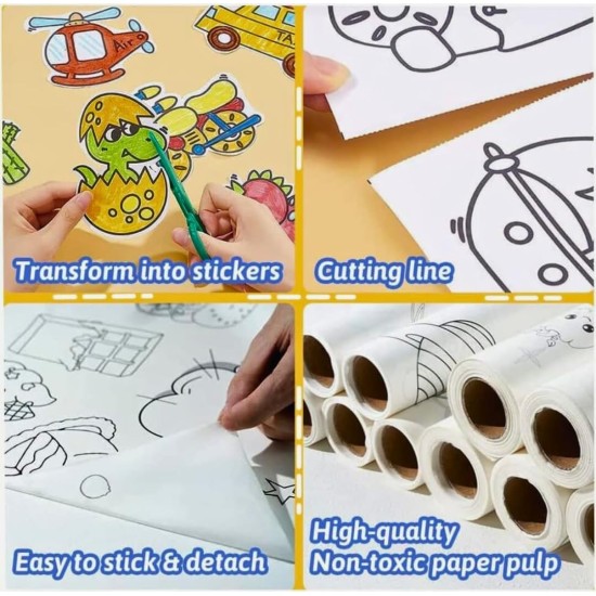 Protect Your Wall With Children's Drawing Paper Roll, Coloring for Kids, 30 x 300cm Large Coloring Poster for Toddlers, DIY Painting Ideal Gift for Class Home Birthday Party Protect Your Wall With Children's Drawing Paper Roll, Coloring for Kids, 30 x 300cm Large Coloring Poster for Toddlers, DIY Painting Ideal Gift for Class Home Birthday Party