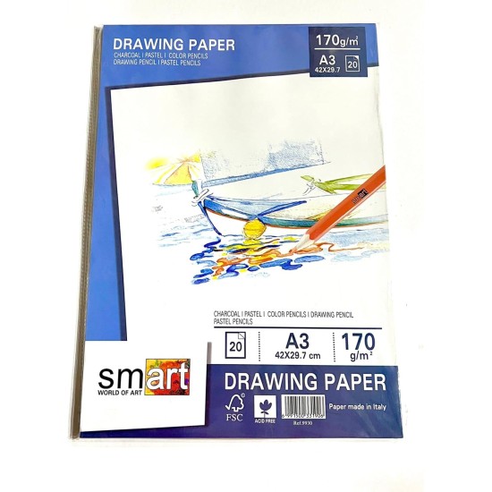 Sketch Smart Drawing 6 oz - 12 White Sheets (1/4) Sketch Smart Drawing 6 oz - 12 White Sheets (1/4)