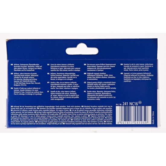 Staedtler 241 nc16 noris high quality oil pastels set of 16 pcs. - multi color Staedtler 241 nc16 noris high quality oil pastels set of 16 pcs. - multi color