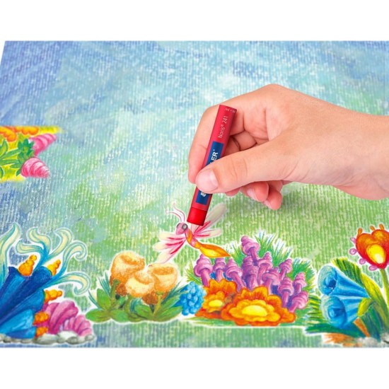 Staedtler 241 nc16 noris high quality oil pastels set of 16 pcs. - multi color Staedtler 241 nc16 noris high quality oil pastels set of 16 pcs. - multi color