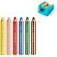 Staedtler noris junior 3-in-1 colouring pencil pack of 6 assorted colours + sharpener Staedtler noris junior 3-in-1 colouring pencil pack of 6 assorted colours + sharpener