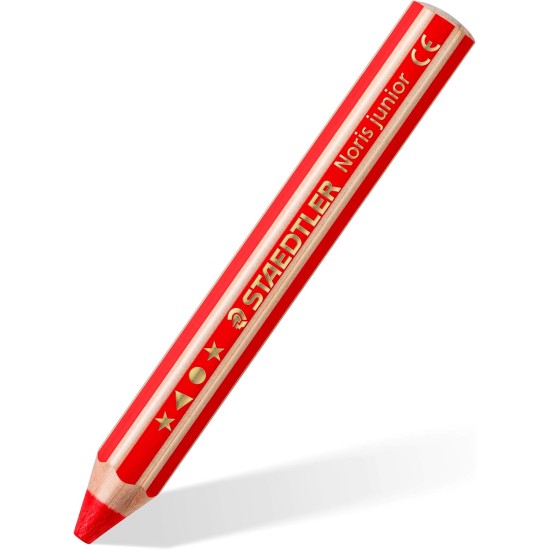 Staedtler noris junior 3-in-1 colouring pencil pack of 6 assorted colours + sharpener Staedtler noris junior 3-in-1 colouring pencil pack of 6 assorted colours + sharpener