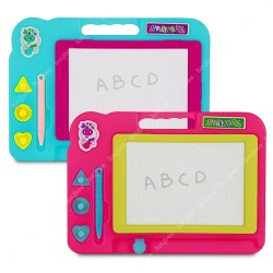 Baybee Magnetic Drawing Board Slate for Kids, Erasable Doodle Boards Magic Slate for Kids Toys with 3 Shapes & Pen | Learning Writing Pad Board | Drawing Board Magic Slate Toys For Kids 3+ Years (Pack